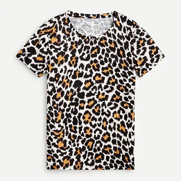J Crew leopard print vintage tee size Medium - Picture 1 of 4